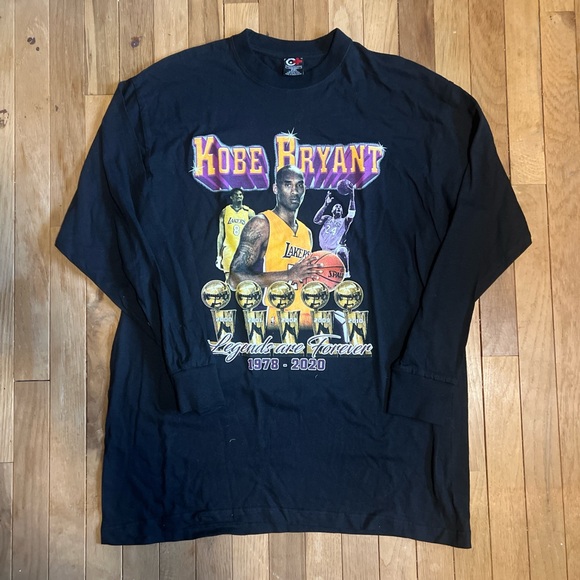 Kobe Bryant printed legends are forever black long sleeve shirt 2XL men’s sports - Picture 4 of 15